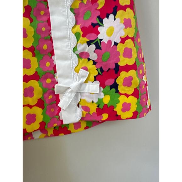 Lilly Pulitzer Girls Skort Size 16 Floral Stripe Preppy Colorful Built In Shorts - Picture 2 of 6